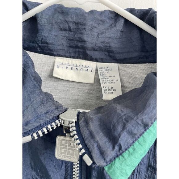 VTG Givenchy Activewear Men's Tracksuit Teal Burgundy Color Block Size XL - Picture 5 of 12